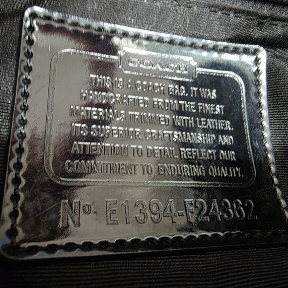 Coach Vermillion Covered Canvas Leather Sig Stripe PVC Satchel Bag - Like New - Picture 12 of 13